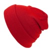 Cap911 Unisex Plain 12-Inch Long Red Beanie Soft Winter Hats