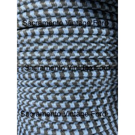 Sacramento Vintage Ford 7MM Spark Plug Ignition Wire Copper Core Cloth Covered Blue Black Hot Rod 8FT