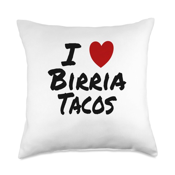 I Heart (Love) Birria Tacos Mexican Favorite Food Dinner Throw