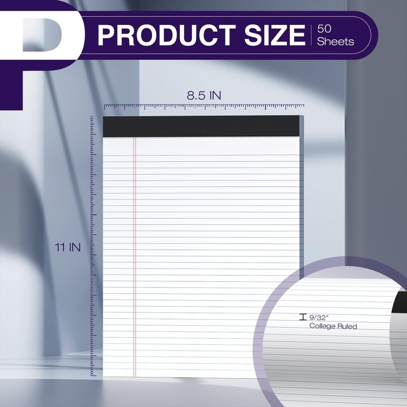 2 Pack Legal Pads 8.5 x 11 College Ruled Note