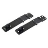 QCAA Double Hinge HASP and Fixed Staple, 4-1/2", Steel, Black,