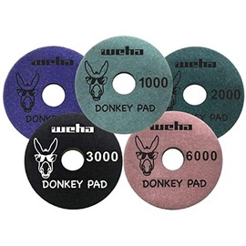 Weha 5 inch Donkey Quartz Face Polish Surface Polishing Pad - Full Set