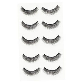 Baluue 10pairs Natural Look Fake Eyelashes Comfortable Soft Volume Makeup Lashes for Women Reusable Eyelash Easy to Apply and Blend Natural Lashes