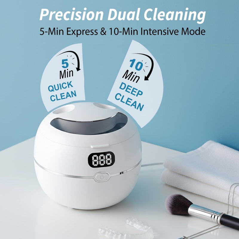Ultrasonic Retainer Cleaner Machine with Digital Timer, 45kHz Deep Cleaning