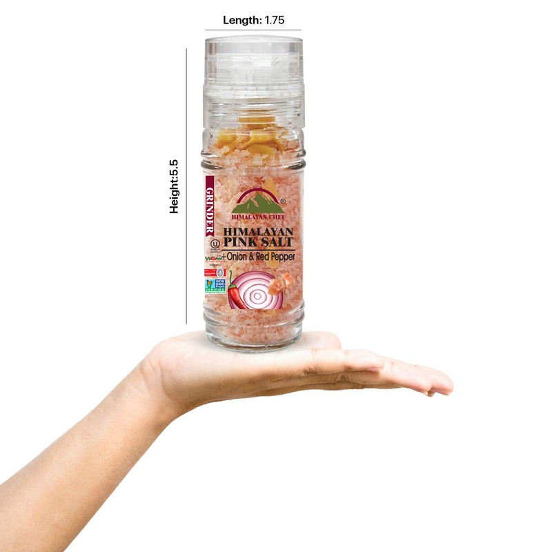 Himalayan Chef Onion & Red Pepper with Himalayan Salt, Glass