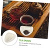 GRIRIW 2pcs Ceramic Tea Scoop Set Ergonomic Tea Shovel Coffee