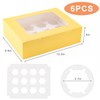 Hoewina 6PCS Cupcake Boxes - Hold 12 Count Cupcake Containers