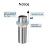 QUARKZMAN 2" Faucet Mounting Extension Shaft, Stainless Steel Threaded Pipe,