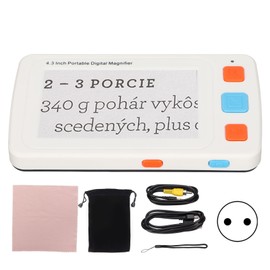 YS010 Digital Reading Magnifier Portable Electronic Video Magnifying Glass Reading Aid with 4.3in LCD Screen 100‑240VEU Plug