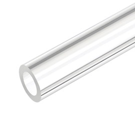 sourcing map Acrylic Pipe Clear Rigid Round Plastic Tube 10mm ID 16mm(5/8 inch) OD 10" for Lamps and Lanterns, Water Cooling System
