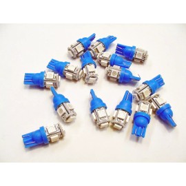 Lumiglow 15 BRIGHT Blue 5 LEDs 12V Side Marker License Plate Clock Dash Light Bulbs Chevy
