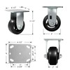 HANDSAMMU 4 Inch Caster Wheels, Set of 4 Industrial Caster