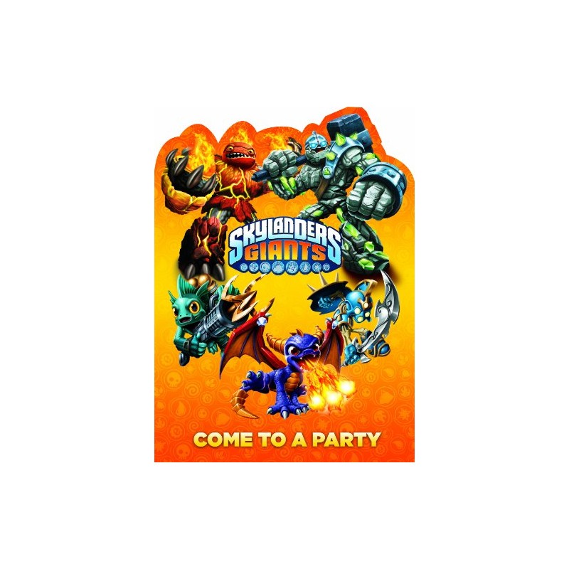 Skylanders Giants Party Invitations pk6 with envelopes