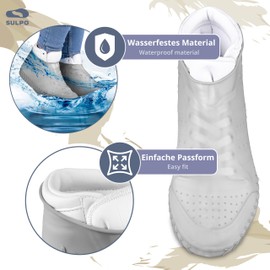 SULPO Waterproof Shoe Covers - Rain Cover Shoes - Rain Covers Shoes - Rain Covers Shoes - Overshoes Waterproof - Reusable Shoe Covers - Rain Cover Bicycle, gray