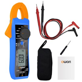 OWON CM2100 Mini medidor digital de abrazadera de rango automático, 20.000 abalorio de resistencia AC/DC probador de capacitancia múltiples funciones de medición NCV VFC diodo protección contra sobrecarga multímetro verdadero RMS