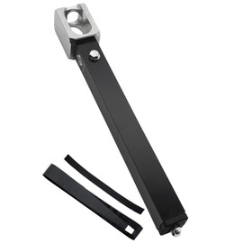 UJack Peg Hammer, Made in Japan, Compact, Peaks Hammer, Small, Straight Camp Hammer, Stainless Steel, Square Shape (Body + Black Rubber Grip Included)