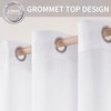 MIULEE 2 Panels Natural Linen Sheer Window Curtains Elegant Solid