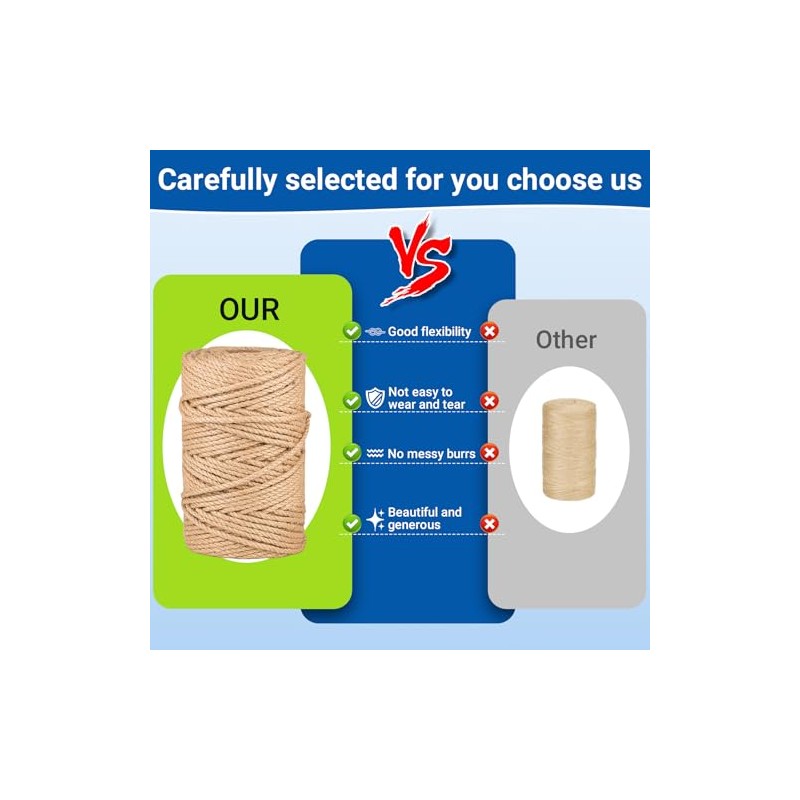 Natural Jute Twine String - Eco-Friendly Crafting & Gardening Rope