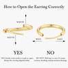 Selroper thin gold hoop earrings 1.5mm 12 sizes (50mm)