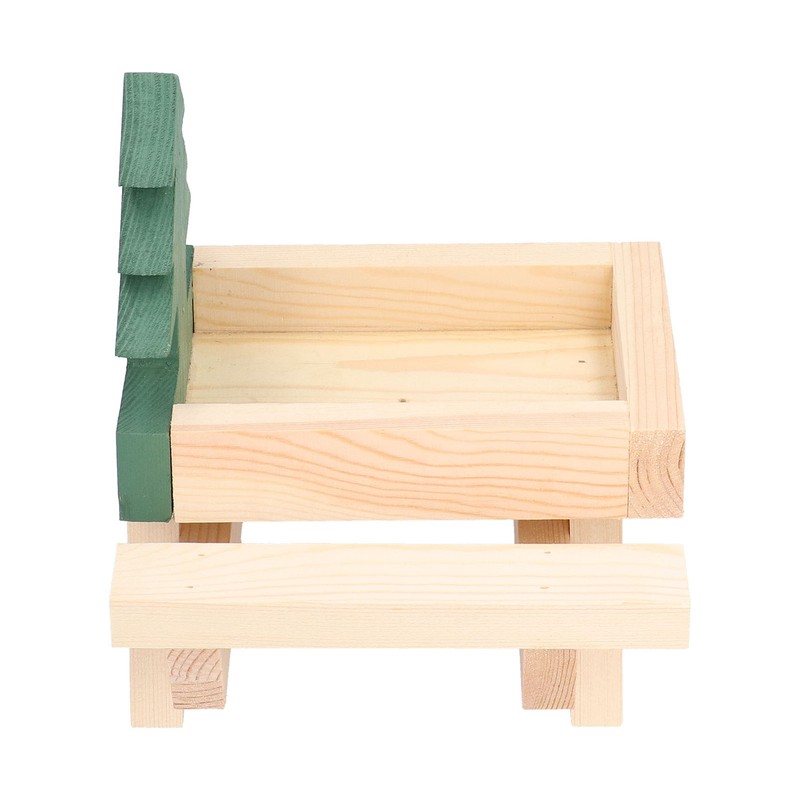 Squirrel Picnic Table Wooden Funny Squirrel Feeder with Corn Cob