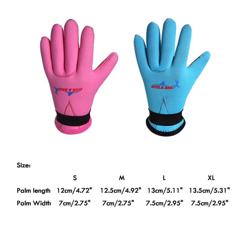 EXCEREY Kids Neoprene Skid-Proof Wetsuit Diving Gloves 3MM Surf Snorkeling