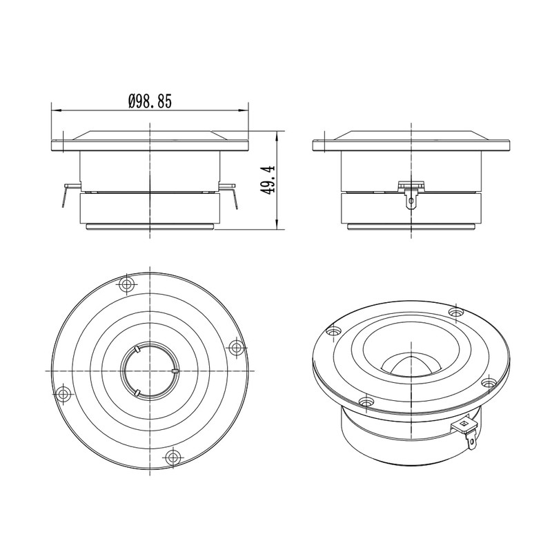 BONCHIZIA Super Tweeter, Bullet Tweeter for Car Audio,1.8" 400 Watt