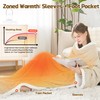 Heated Wearable Electric Blanket with Sleeves & Foot Pocket, Stripe