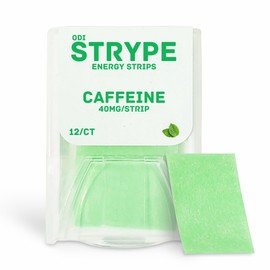 ODiSTRYPE Energy Strips | Instant Caffeine in a Strip | 80mg per Serving | Portable Caffeine + Breath Mints | Zero Calories & Zero Sugar | Spearmint Flavor | 12 Strips per Pack