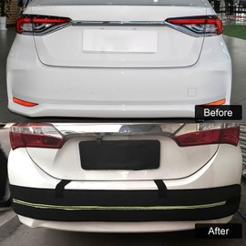 Rear Bumper Guards for Cars, Car Bumper Protector with Long Safety Reflector for Nighttime Visibility, Rear Bumper Protector 72" x 8.07" x 0.4"(DO NOT Drive with IT ON)