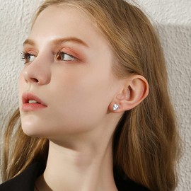 Phantom of The Opera Mask and Rose Flower Earrings Sterling Silver Half Face Mask Stud Earrings Theatre Jewelry Gifts for Women Men