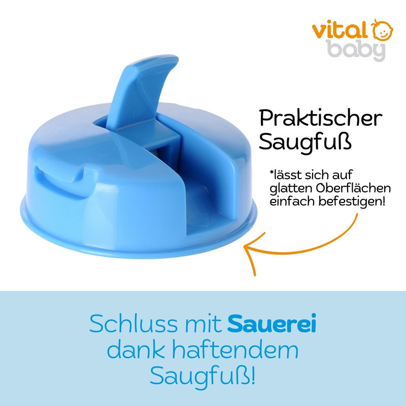 Vital Baby 492041 Unbelievabowl (with Lid & Spoon – Blue