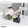VITACHY Soap Dispenser for Kitchen Black, Sink Organizer with Dispenser