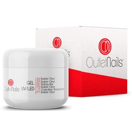 UV Builder Gel Transparent 50 ml UV and LED Compatible Builder Gel Clear - Outlet Nails