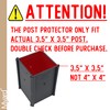 Myard PS446-B 4x4x6 Inches Post Protector with Screws, Inner Size
