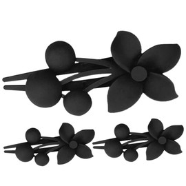 Vaguelly 3pcs Flower Hair Clips for Women Sturdy Hair Accessories Elegant French Design Clamps for Weddings and Birthdays