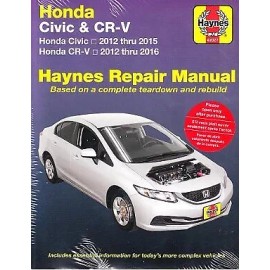 2012-2016 Honda Civic CRV CR-V Haynes Repair Service Shop Manual Book 255X