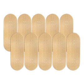 10PK Maker Series Maple Wooden Fingerboard Deck, Unbranded - 34mm x 97mm - Teak Tuning Fingerboards
