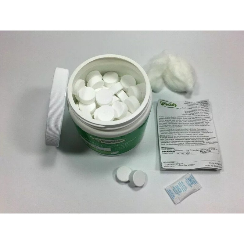 Effersan Disinfectant Tablets, 4 Grams, Bottle Of 100 Tablets