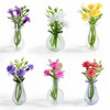 Magclingzy Mini Vase Magnets for Fridge,6 Pcs Cute Glass Magnetic