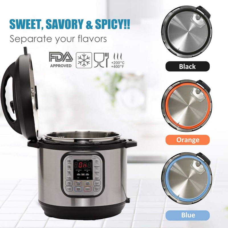 STYDDI 3 Pack 8qt Silicone Sealing Ring for Instant Pot,