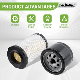 partszen YT3000 Pre Air Fuel Oil Filter for Craftsman LTX1000 LT1000 LT2000 YS4500 T2200 YTS3000 GT5000 T1400 for JD E140 E150 L105 L107 L108 L110 LA105 LA115 for 31L777 31M977 31Q777 331707 331777