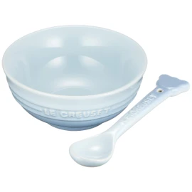 Le Creuset Children's Dinnerware Set, Baby Ball & Spoon Set, Coastal Blue, Baby Shower, Beginning Eating, Boys, Gift