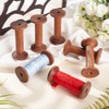 PH PandaHall Wooden Spools 6pcs Empty Wood Thread Spools Sewing