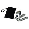 Unbekannt 4 Piece Stainless Steel Camping Cutlery Set with Bag