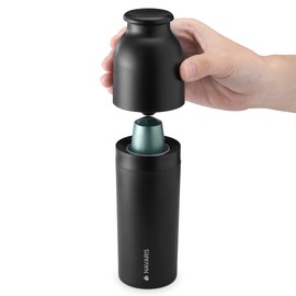 Navaris Coffee Pod Recycling Tool (1 Piece) Recycler For Espresso Pods - Aluminium Capsule Recycling At Home - Black