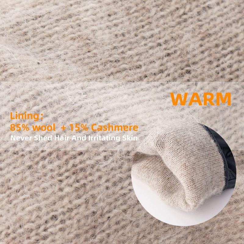 GSG SINCE 1998 Mens Luxury Sheepskin Leather Gloves with Cashmere