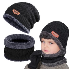 Gorro Bufanda Invierno Termicos para Hombre Gorros de Tejido de Punto y Bufandas de Frio para Mujer Bufanda de Invierno,Regalos para Hombre y Mujers,Apto para nieve y Esquí