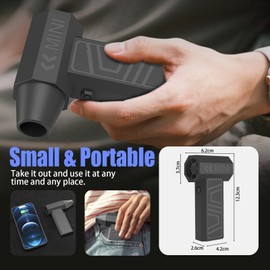 Elektrischer Staubgebläse, Compressed Air Duster 105.000 U/min, Wiederaufladbar Druckluftspray mit 6000mah Akku, 4-Gang Power Air Duster Mini Gebläse für PC Reinigung Druckluft Auto Tastatur Büro