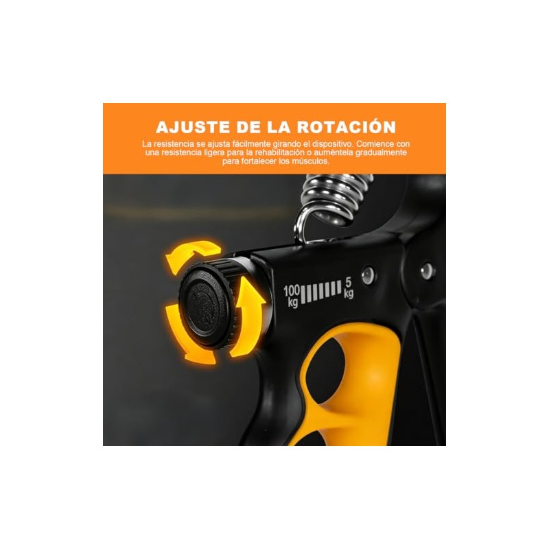 Ejercitador manual mecánico naranja para contar manos 1 unidad