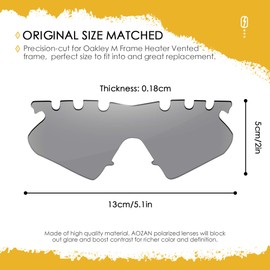 AOZAN ANSI Z87.1 Replacement Lenses Compatible with Oakley M Frame Heater Vented Sunglasses, gainsboro